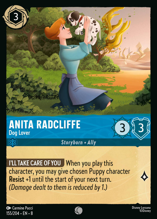 Anita Radcliffe - Dog Lover - Common Normal Disney Lorcana card from The Reign of Jafar