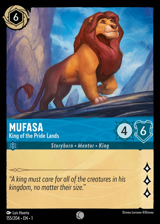 Mufasa - King of the Pride Lands - Common Normal Disney Lorcana card from The First Chapter