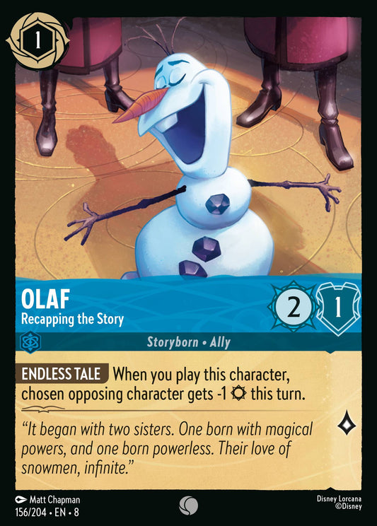 Olaf - Recapping the Story - Common Normal Disney Lorcana card from The Reign of Jafar