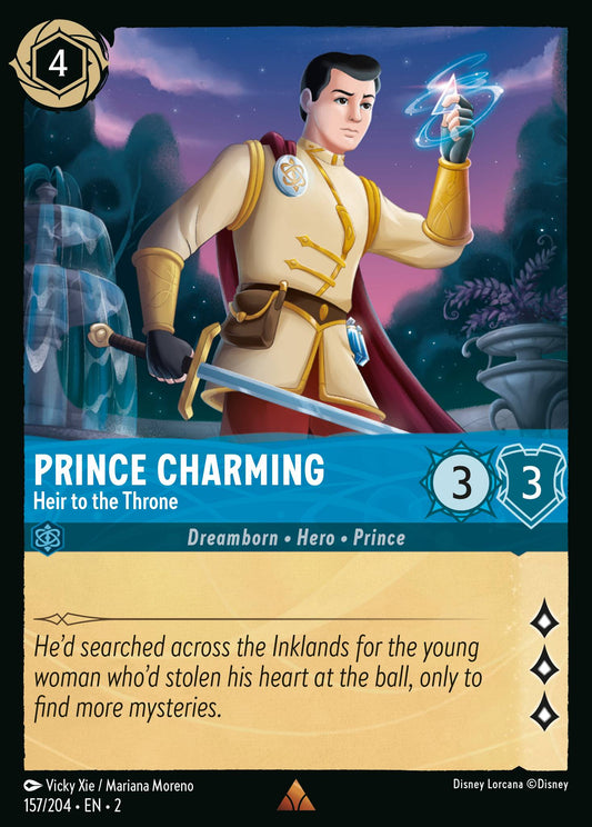 Prince Charming - Heir to the Throne - Rare Normal Disney Lorcana card from Rise of the Floodborn