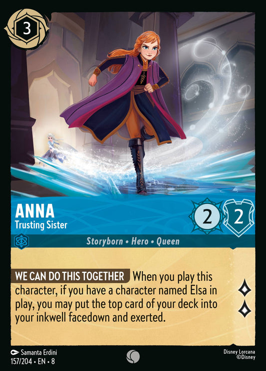 Anna - Trusting Sister - Common Normal Disney Lorcana card from The Reign of Jafar