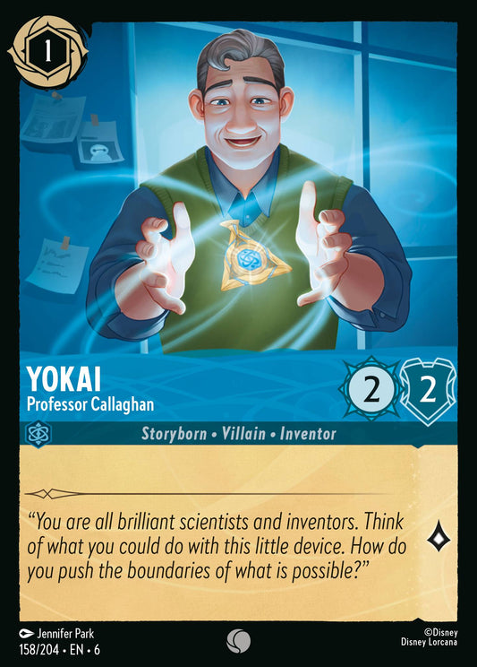 Yokai - Professor Callaghan - Common Normal Disney Lorcana card from Azurite Sea
