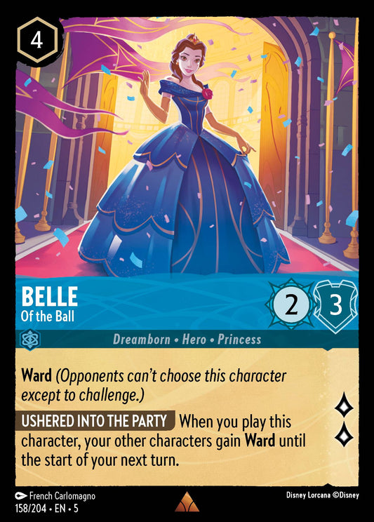 Belle - Of the Ball - Rare Normal Disney Lorcana card from Shimmering Skies