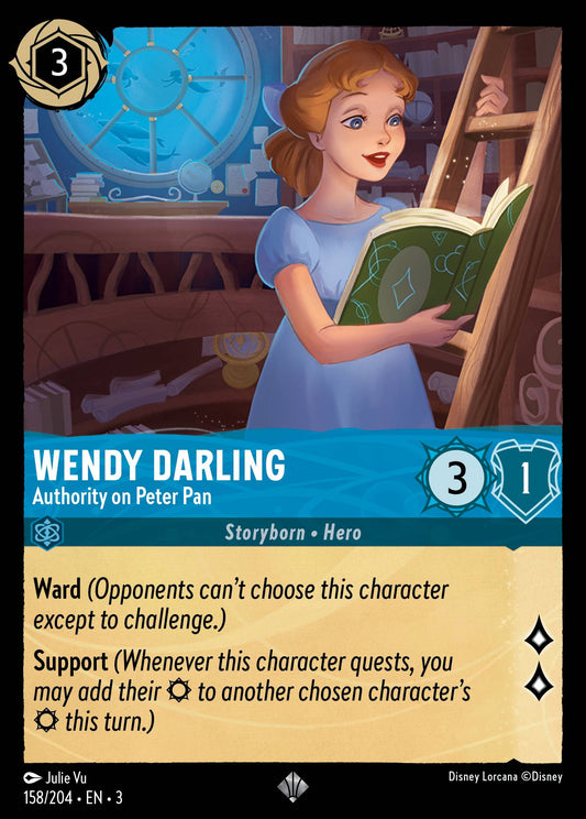 Wendy Darling - Authority on Peter Pan - Super Rare Normal Disney Lorcana card from Into the Inklands