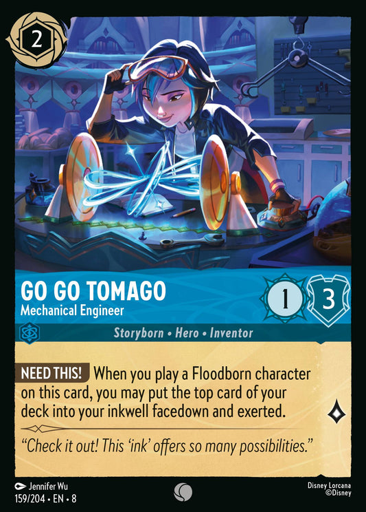 Go Go Tomago - Mechanical Engineer - Common Normal Disney Lorcana card from The Reign of Jafar