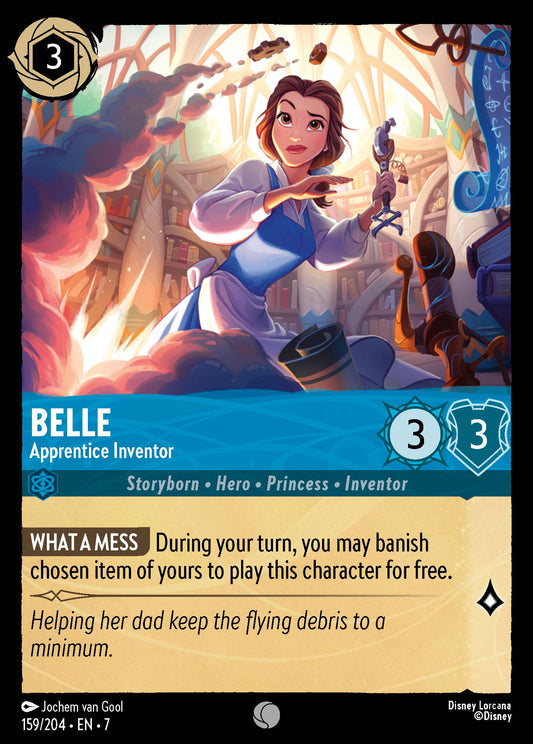 Belle - Apprentice Inventor - Common Normal Disney Lorcana card from Archazia's Island
