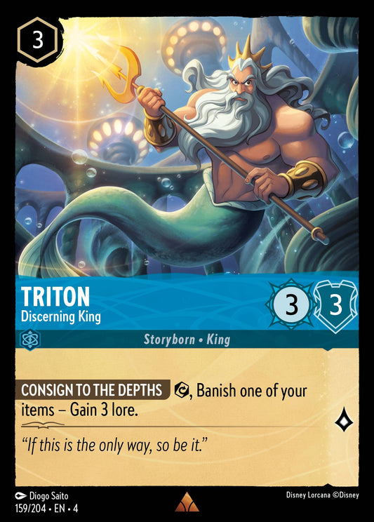 Triton - Discerning King - Rare Normal Disney Lorcana card from Ursula's Return
