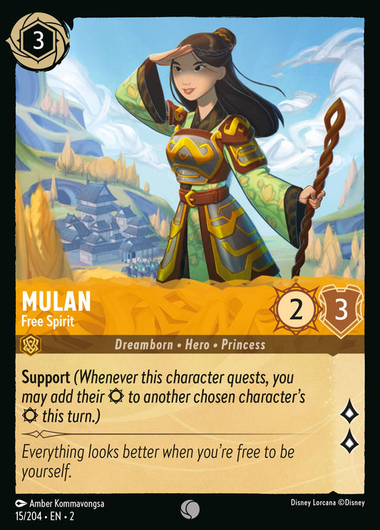 Mulan - Free Spirit - Common Normal Disney Lorcana card from Rise of the Floodborn