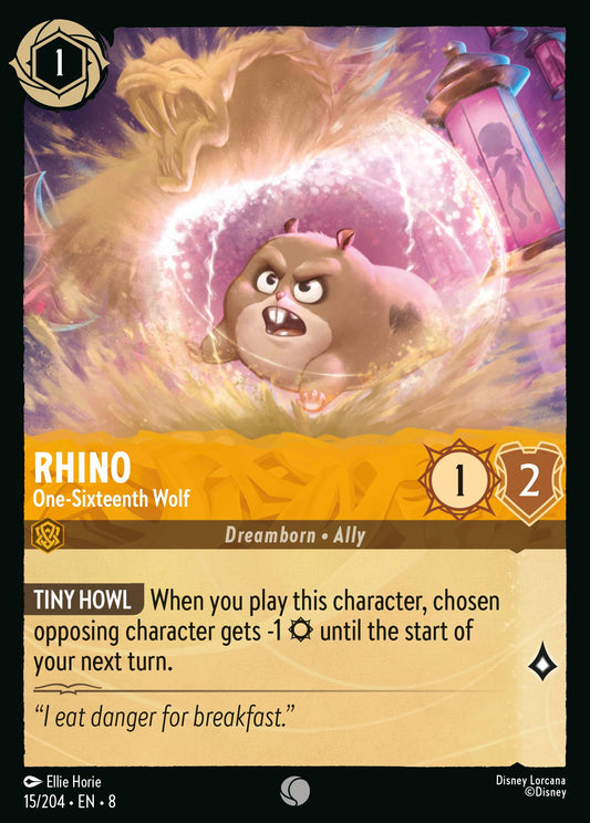 Rhino - One-Sixteenth Wolf - Common Normal Disney Lorcana card from The Reign of Jafar
