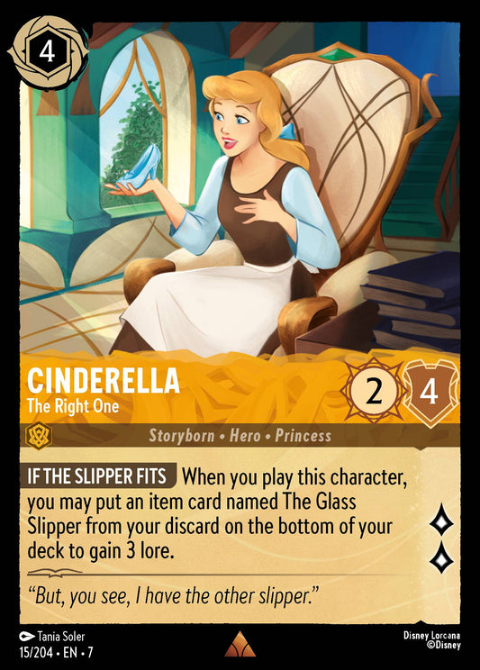 Cinderella - The Right One - Rare Normal Disney Lorcana card from Archazia's Island