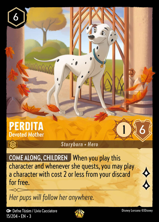 Perdita - Devoted Mother - Legendary Normal Disney Lorcana card from Into the Inklands