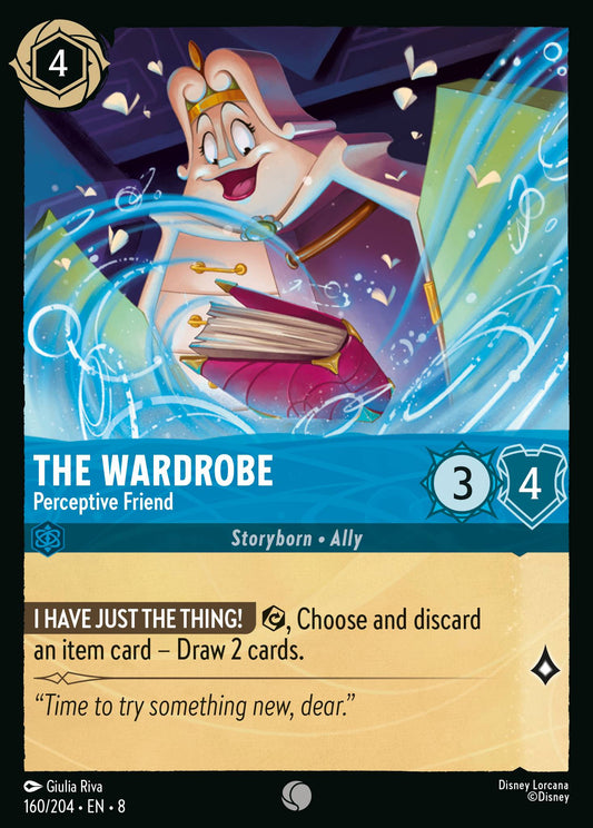 The Wardrobe - Perceptive Friend - Common Normal Disney Lorcana card from The Reign of Jafar