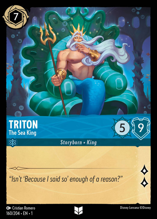 Triton - The Sea King - Uncommon Normal Disney Lorcana card from The First Chapter