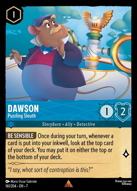 Dawson - Puzzling Sleuth - Rare Normal Disney Lorcana card from Archazia's Island