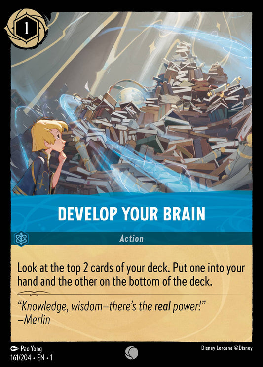 Develop Your Brain - Common Normal Disney Lorcana card from The First Chapter