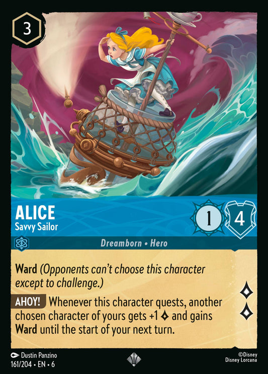 Alice - Savvy Sailor - Super Rare Normal Disney Lorcana card from Azurite Sea