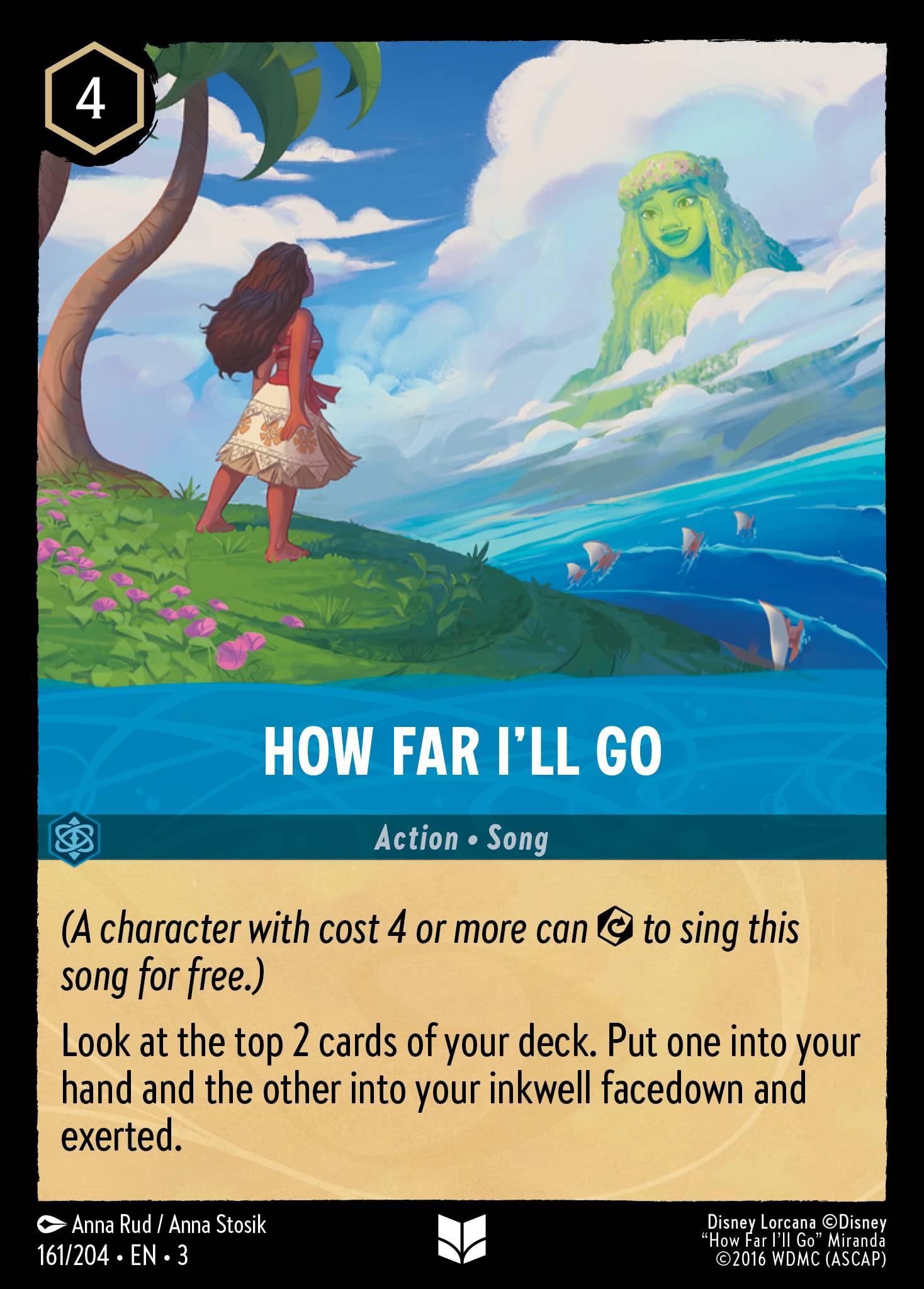 How Far I'll Go - Uncommon Normal Disney Lorcana card from Into the Inklands