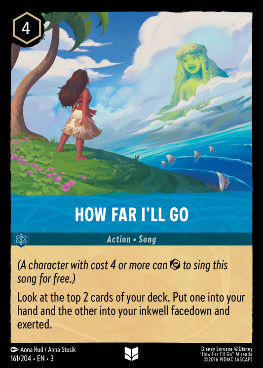 How Far I'll Go - Uncommon Normal Disney Lorcana card from Into the Inklands