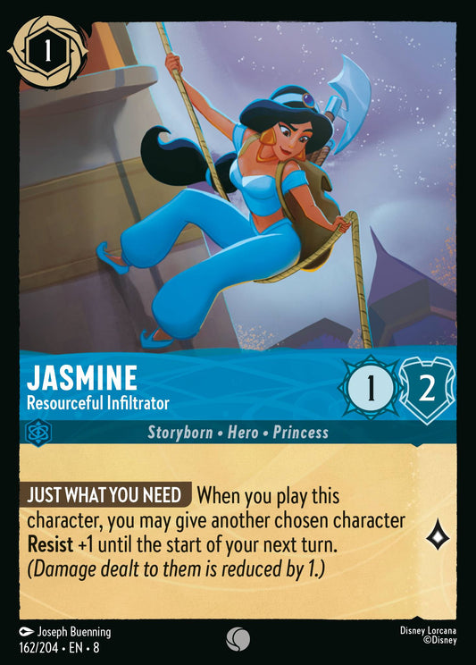 Jasmine - Resourceful Infiltrator - Common Normal Disney Lorcana card from The Reign of Jafar