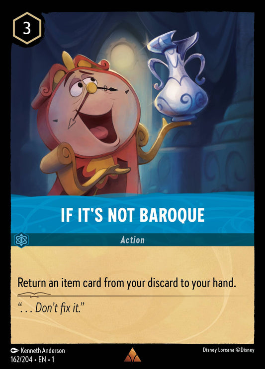 If It's Not Baroque - Rare Normal Disney Lorcana card from The First Chapter