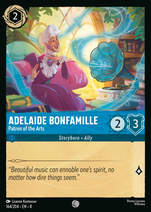 Adelaide Bonfamille - Patron of the Arts - Common Normal Disney Lorcana card from The Reign of Jafar