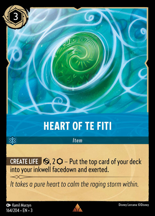 Heart of Te Fiti - Rare Normal Disney Lorcana card from Into the Inklands