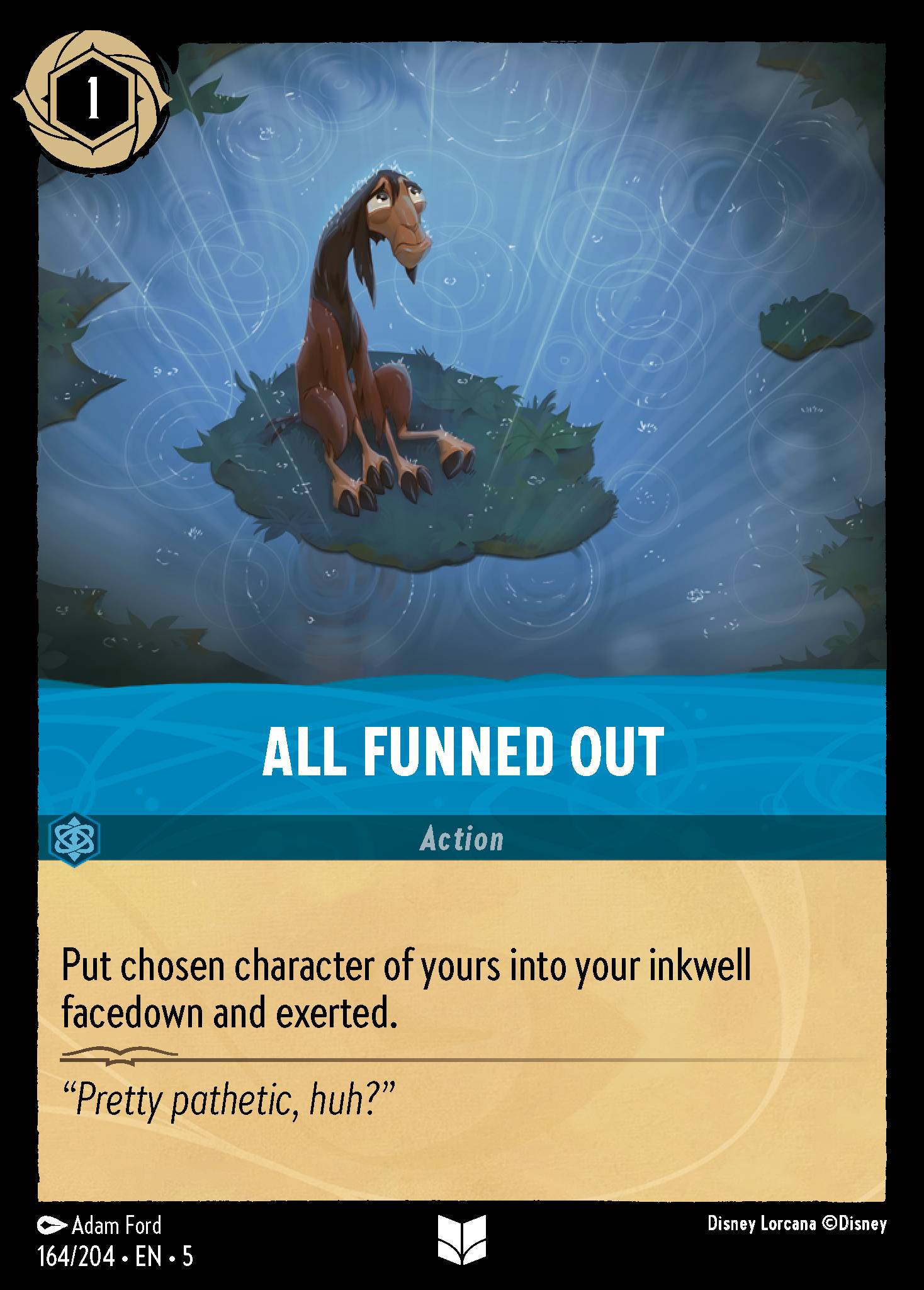 All Funned Out - Uncommon Normal Disney Lorcana card from Shimmering Skies