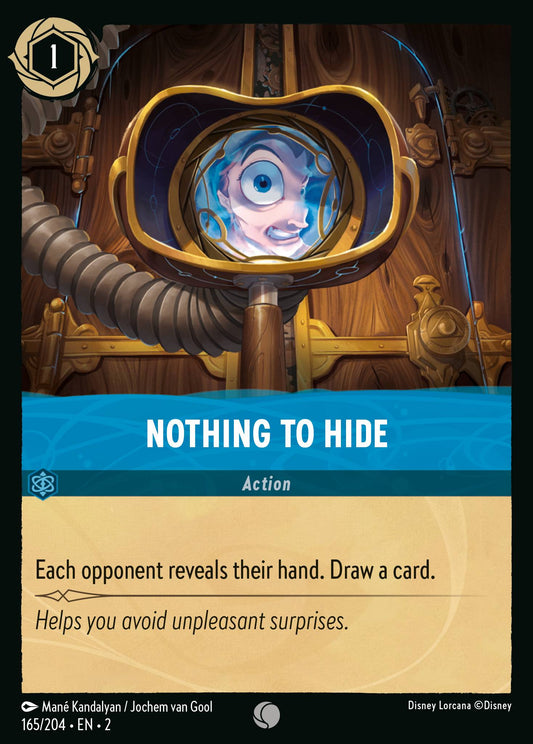 Nothing to Hide - Common Normal Disney Lorcana card from Rise of the Floodborn