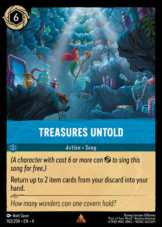 Treasures Untold - Rare Normal Disney Lorcana card from Ursula's Return
