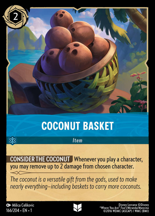 Coconut Basket - Uncommon Normal Disney Lorcana card from The First Chapter