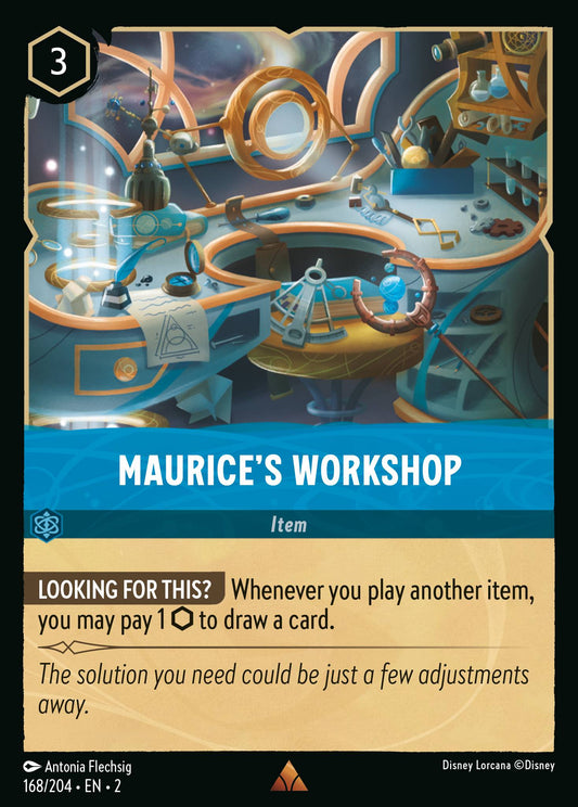 Maurice's Workshop - Rare Normal Disney Lorcana card from Rise of the Floodborn