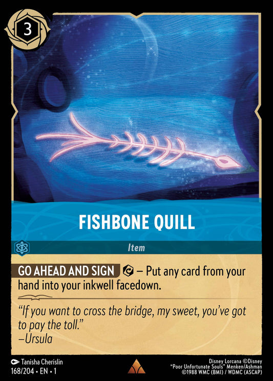 Fishbone Quill - Rare Normal Disney Lorcana card from The First Chapter