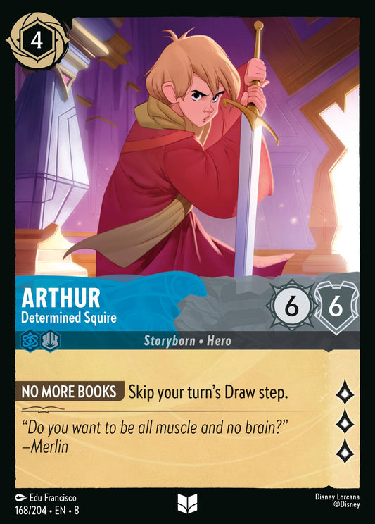 Arthur - Determined Squire - Uncommon Normal Disney Lorcana card from The Reign of Jafar
