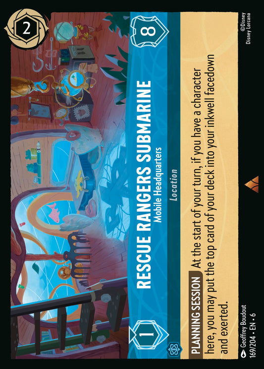 Rescue Rangers Submarine - Mobile Headquarters - Rare Normal Disney Lorcana card from Azurite Sea