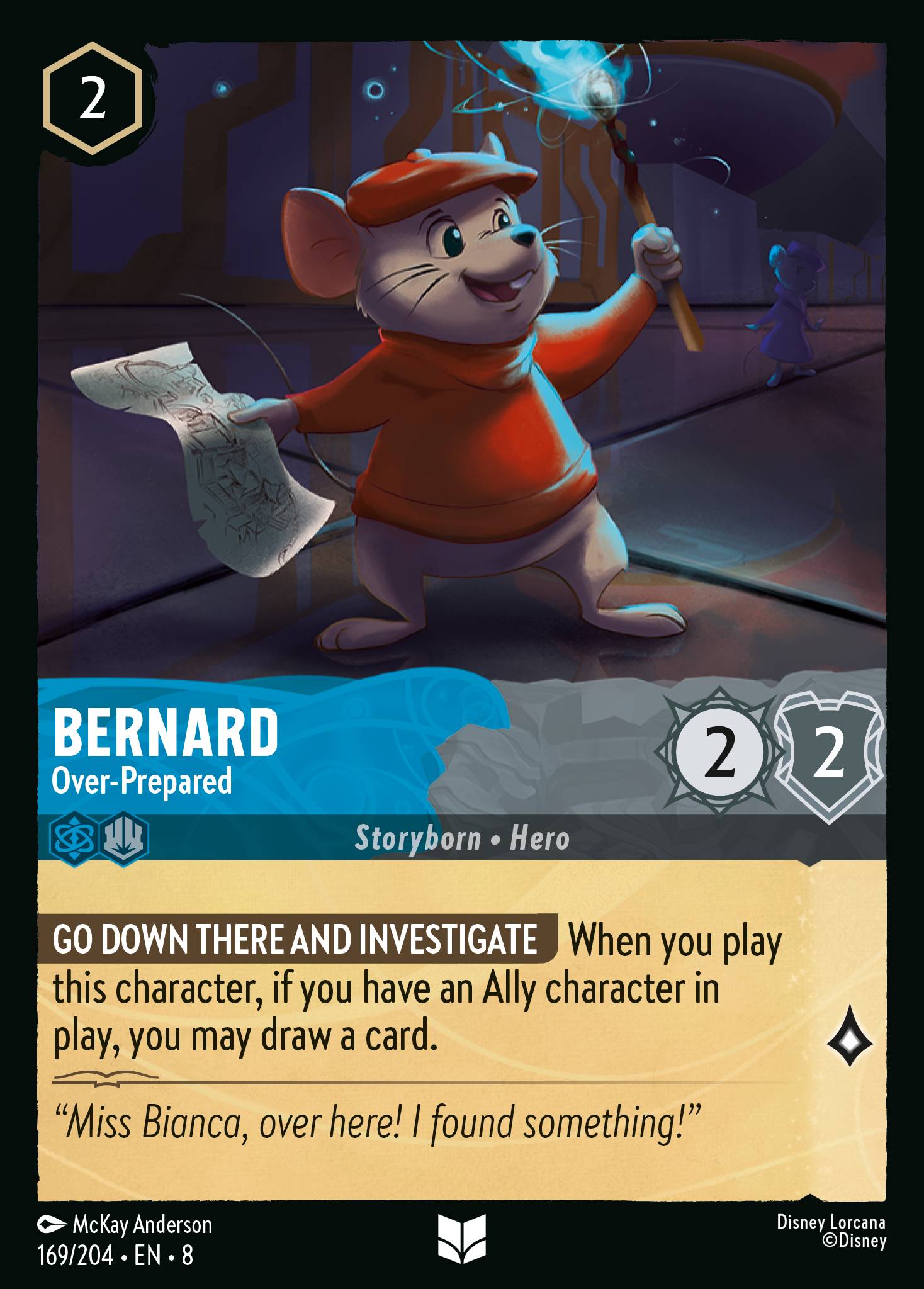 Bernard - Over-Prepared - Uncommon Normal Disney Lorcana card from The Reign of Jafar