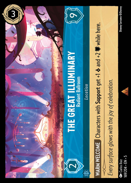 The Great Illuminary - Radiant Ballroom - Rare Normal Disney Lorcana card from Shimmering Skies