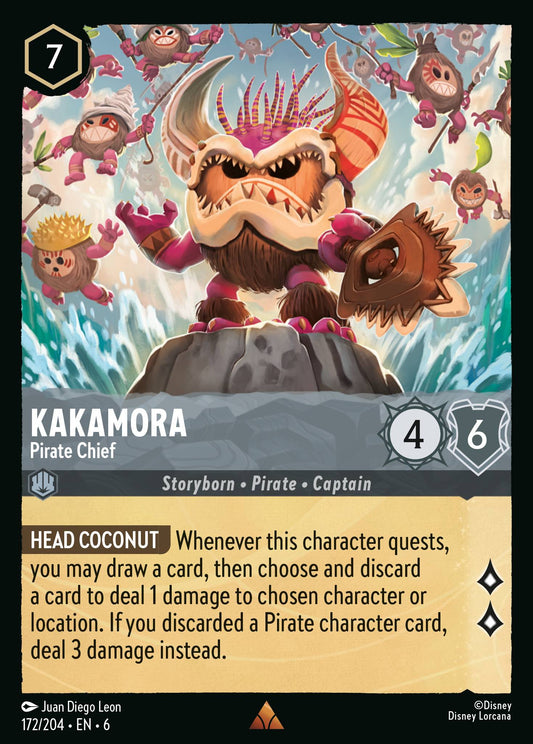 Kakamora - Pirate Chief - Rare Normal Disney Lorcana card from Azurite Sea