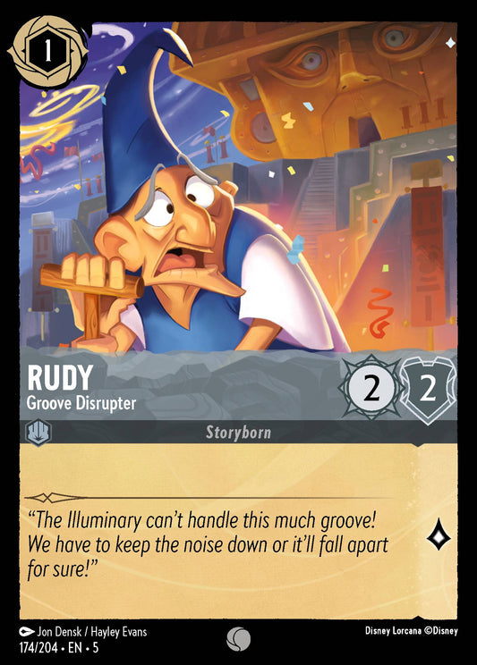 Rudy - Groove Disrupter - Common Normal Disney Lorcana card from Shimmering Skies