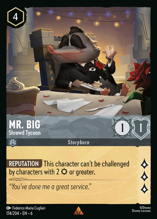 Mr. Big - Shrewd Tycoon - Rare Normal Disney Lorcana card from Azurite Sea
