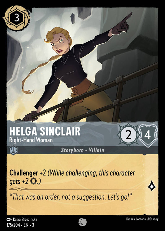 Helga Sinclair - Right-Hand Woman - Common Normal Disney Lorcana card from Into the Inklands