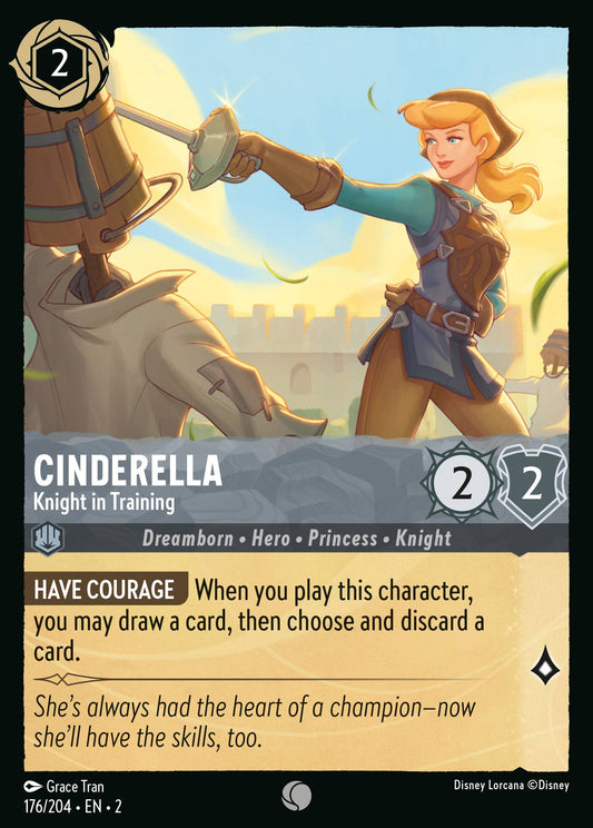 Cinderella - Knight in Training - Common Normal Disney Lorcana card from Rise of the Floodborn