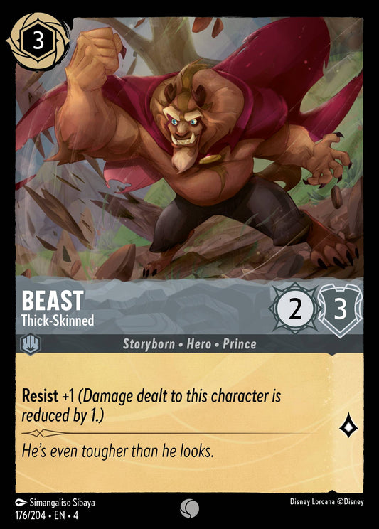 Beast - Thick-Skinned - Common Normal Disney Lorcana card from Ursula's Return