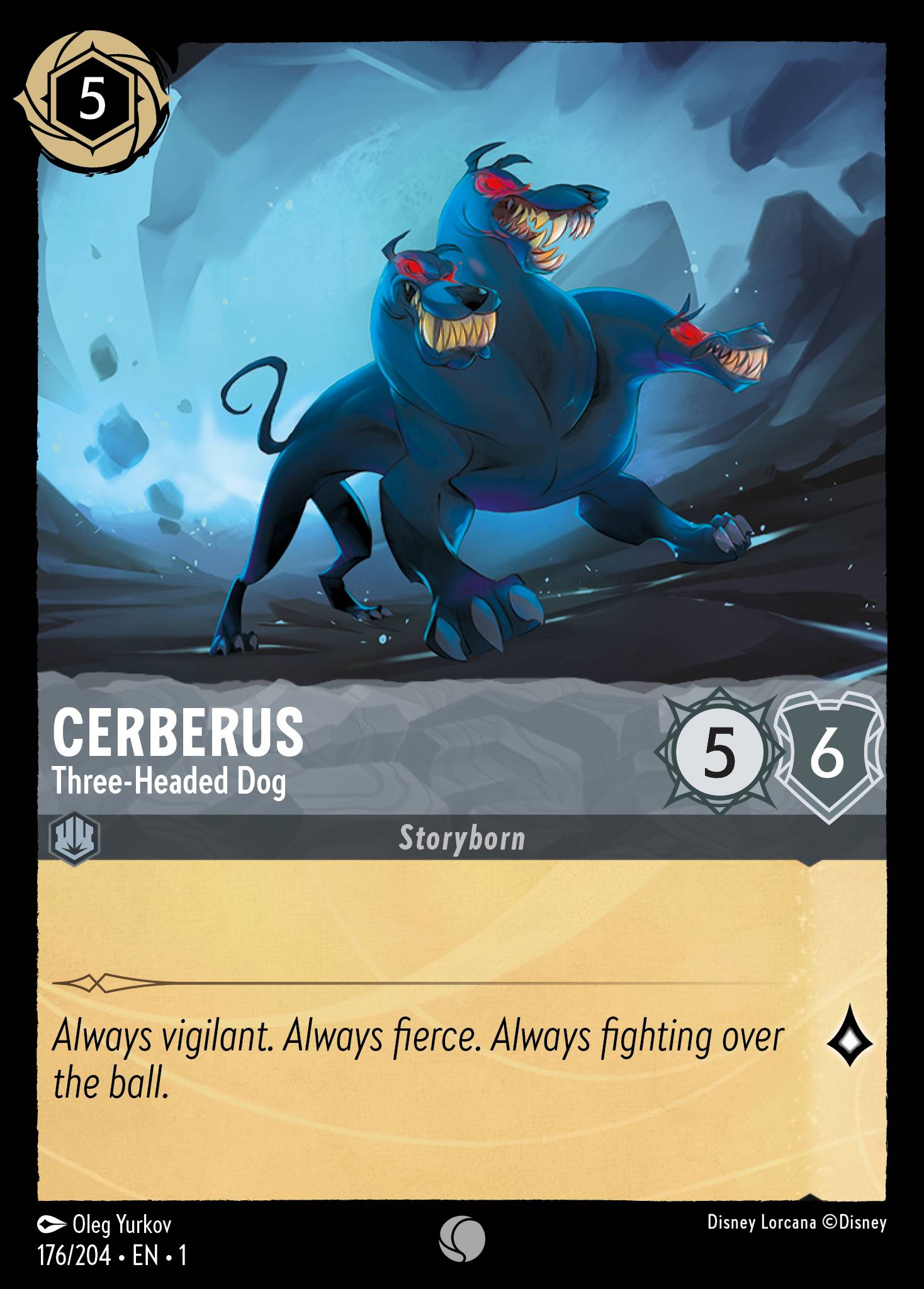 Cerberus - Three-Headed Dog - Common Normal Disney Lorcana card from The First Chapter