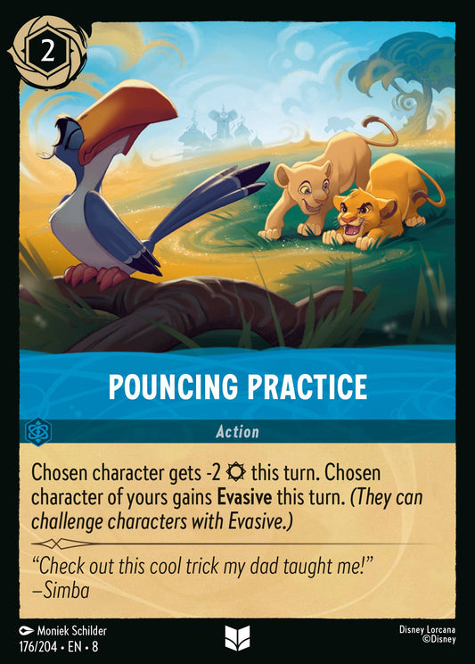 Pouncing Practice - Uncommon Normal Disney Lorcana card from The Reign of Jafar