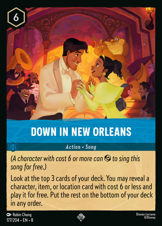 Down in New Orleans - Super Rare Normal Disney Lorcana card from The Reign of Jafar