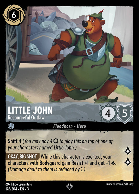 Little John - Resourceful Outlaw - Super Rare Normal Disney Lorcana card from Into the Inklands