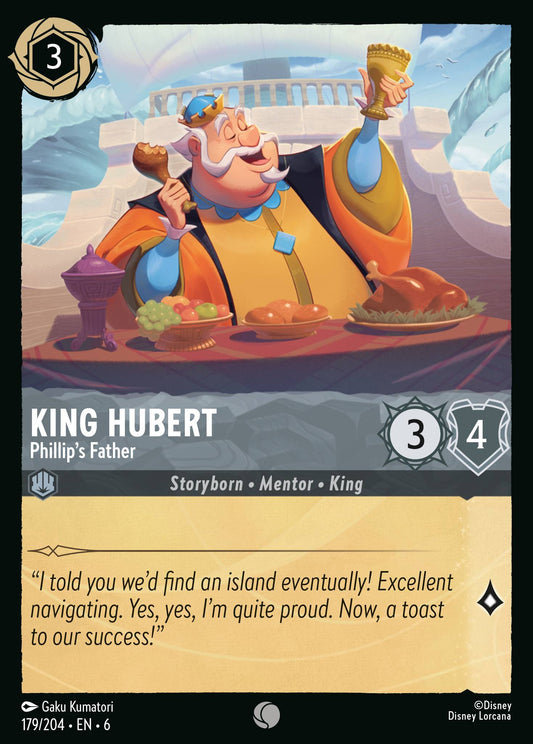 King Hubert - Phillip's Father - Common Normal Disney Lorcana card from Azurite Sea