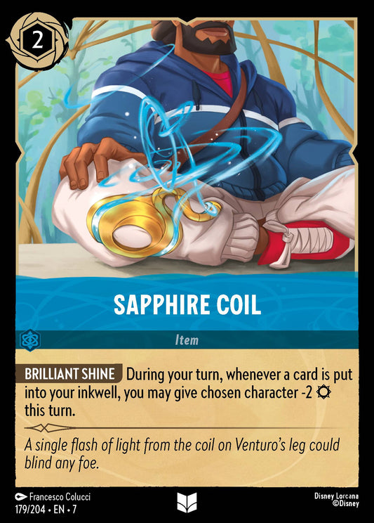 Sapphire Coil - Uncommon Normal Disney Lorcana card from Archazia's Island