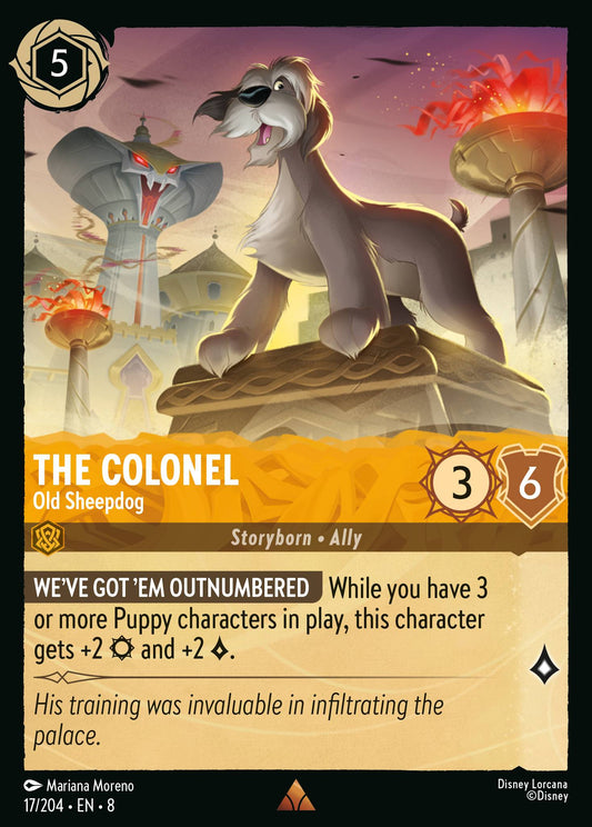 The Colonel - Old Sheepdog - Rare Normal Disney Lorcana card from The Reign of Jafar