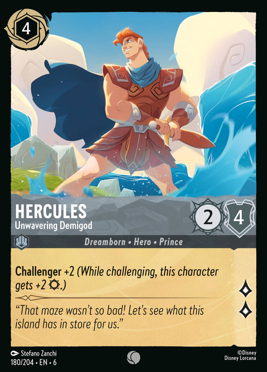 Hercules - Unwavering Demigod - Common Normal Disney Lorcana card from Azurite Sea